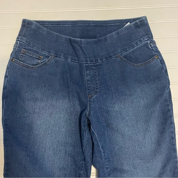 Denim & co perfect denim lightly bootcut pull on jeans 12P - Picture 2 of 6